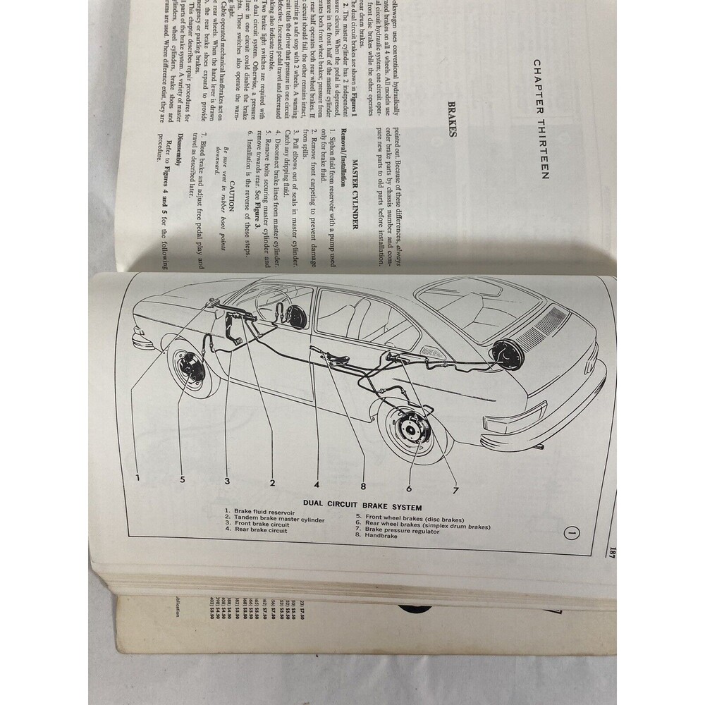 Clymer Publications Volkswagen service repair book 68’-73’ 411 and 412 Vintage - Picture 11 of 11